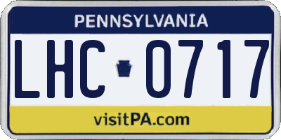 PA license plate LHC0717