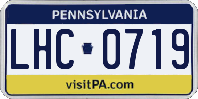 PA license plate LHC0719