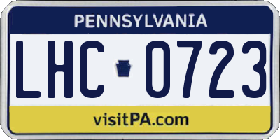 PA license plate LHC0723
