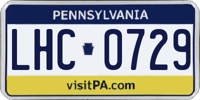 PA license plate LHC0729