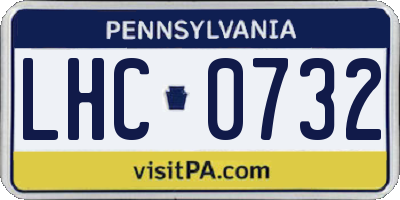 PA license plate LHC0732