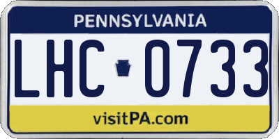 PA license plate LHC0733
