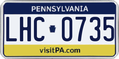 PA license plate LHC0735