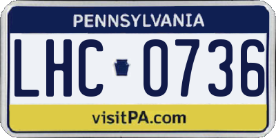 PA license plate LHC0736