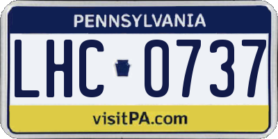 PA license plate LHC0737