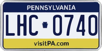 PA license plate LHC0740