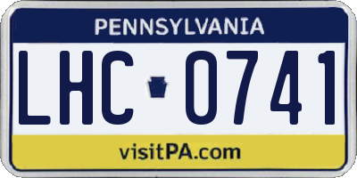 PA license plate LHC0741