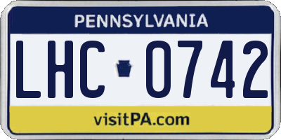 PA license plate LHC0742