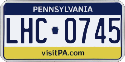 PA license plate LHC0745