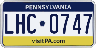 PA license plate LHC0747