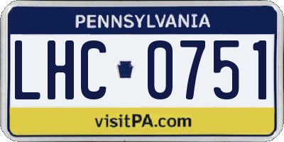 PA license plate LHC0751