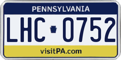 PA license plate LHC0752