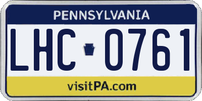 PA license plate LHC0761