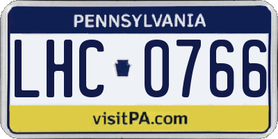 PA license plate LHC0766