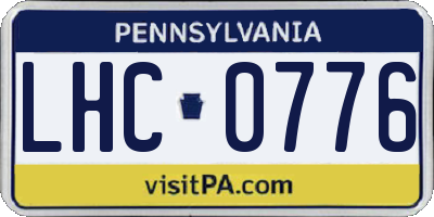 PA license plate LHC0776