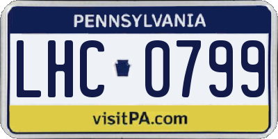 PA license plate LHC0799