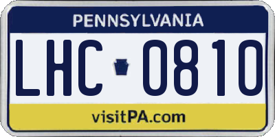 PA license plate LHC0810