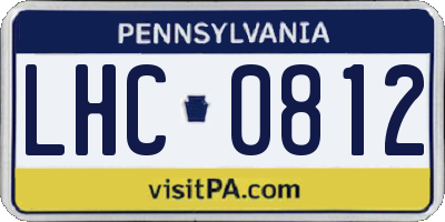 PA license plate LHC0812