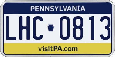PA license plate LHC0813