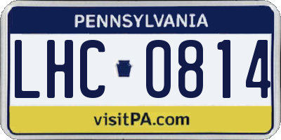 PA license plate LHC0814