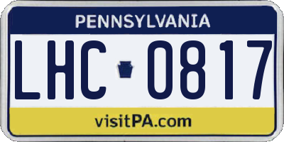 PA license plate LHC0817