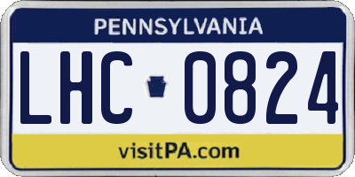 PA license plate LHC0824