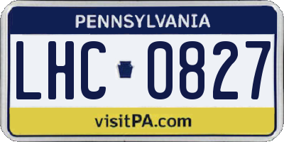 PA license plate LHC0827