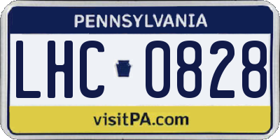 PA license plate LHC0828