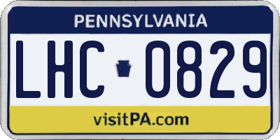 PA license plate LHC0829