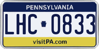 PA license plate LHC0833