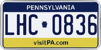 PA license plate LHC0836
