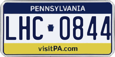 PA license plate LHC0844