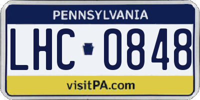 PA license plate LHC0848