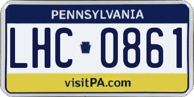 PA license plate LHC0861