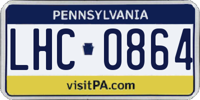 PA license plate LHC0864