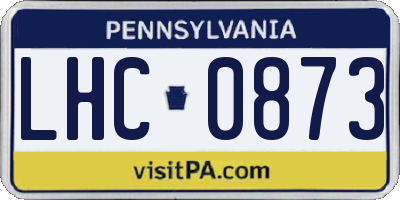 PA license plate LHC0873