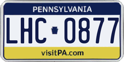 PA license plate LHC0877