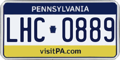 PA license plate LHC0889