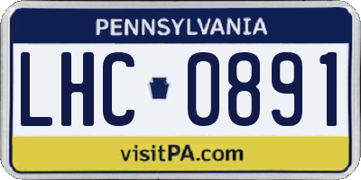 PA license plate LHC0891
