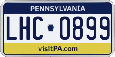 PA license plate LHC0899