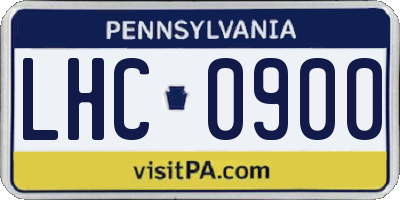 PA license plate LHC0900