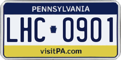 PA license plate LHC0901
