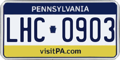 PA license plate LHC0903