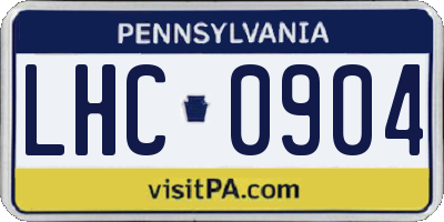 PA license plate LHC0904