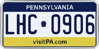 PA license plate LHC0906