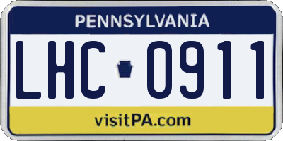 PA license plate LHC0911
