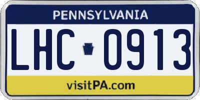 PA license plate LHC0913