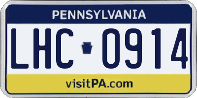 PA license plate LHC0914