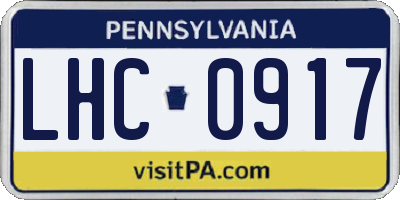 PA license plate LHC0917