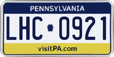 PA license plate LHC0921